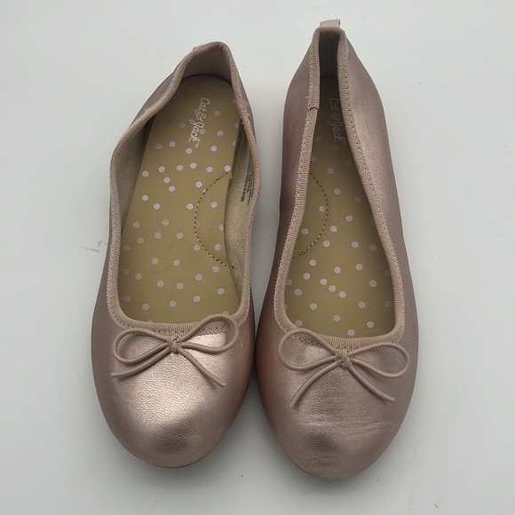 Cat & jack metallic pink balkerina flats sz 2 - Picture 2 of 5